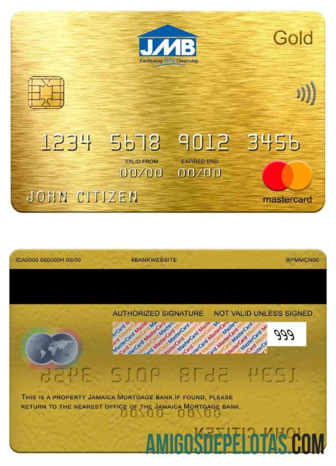 Jamaica Mortgage Bank Mastercard Gold real example